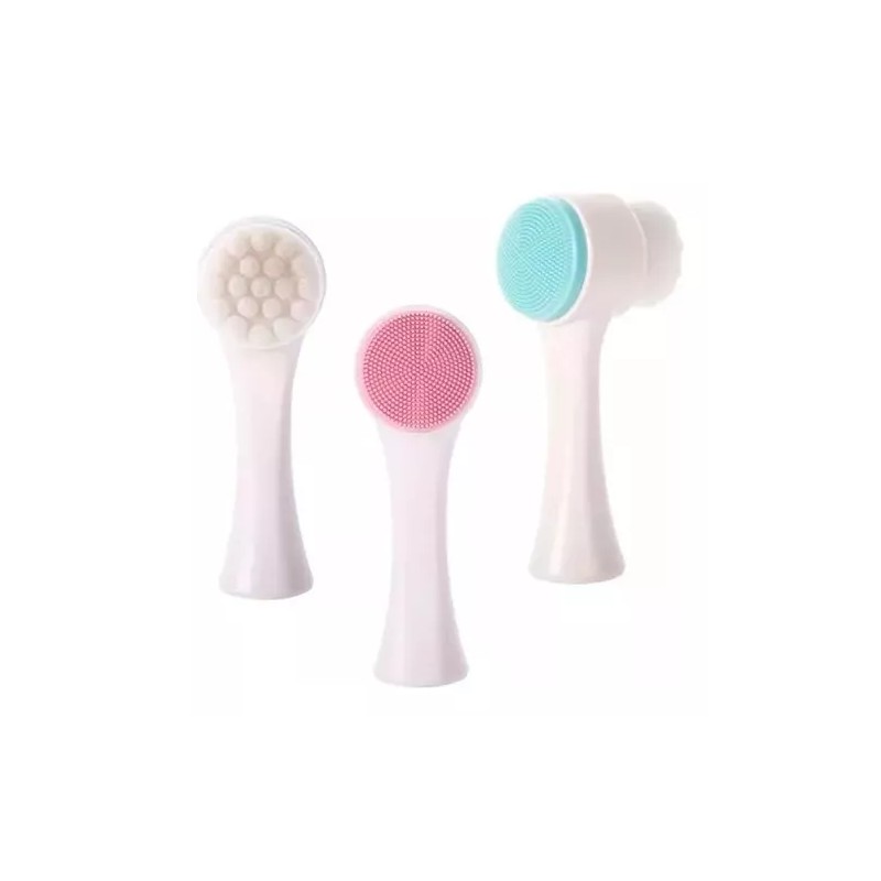 Mafab Duo Cepillo Limpieza Facial Doble Cara Manual Exfoliante F