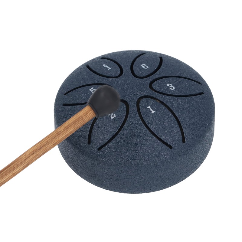 Tongue Drum 3inch 6 Tone Steel with 1pcs Drumstick Mini