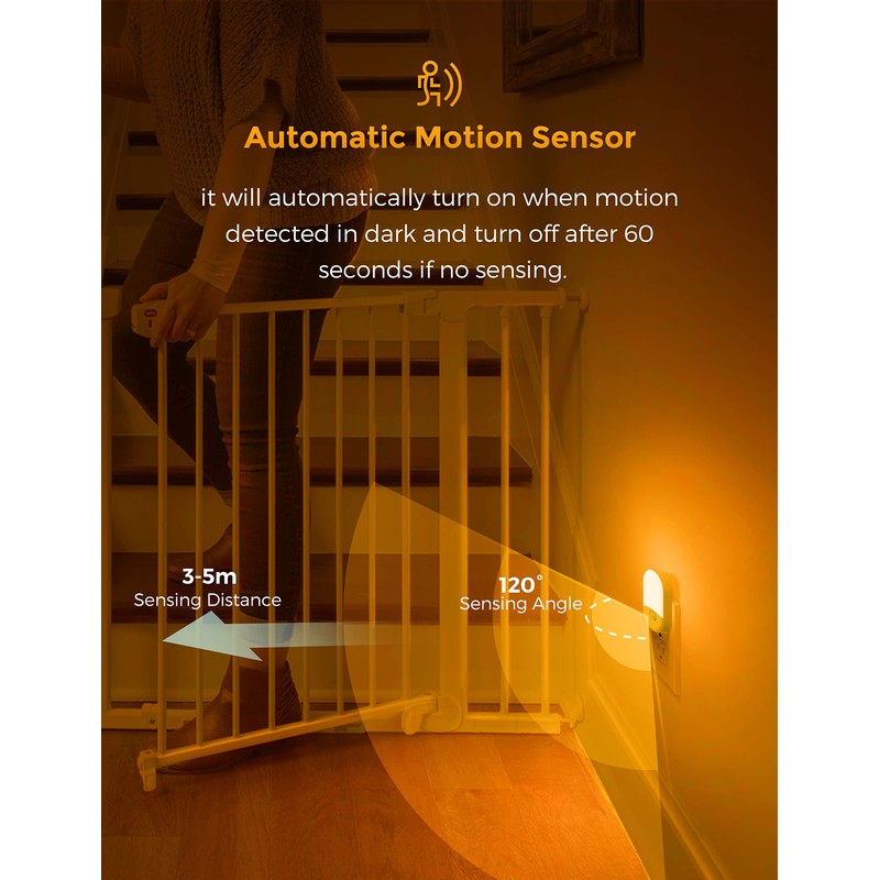 L LOHAS LED Amber Night Light, 2 Pack, Night Lights