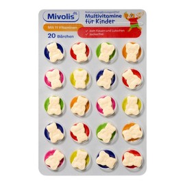 Mivollis DM 미볼리스 킨더 곰돌이 멀티비타민 20정 DM Mivolis Kinder Gummy Bear Multivitamins 20 Tablets