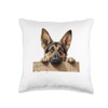 Paws & Whiskers Threads Affectionate Peek-German Shepherd Dog Throw Pillow,