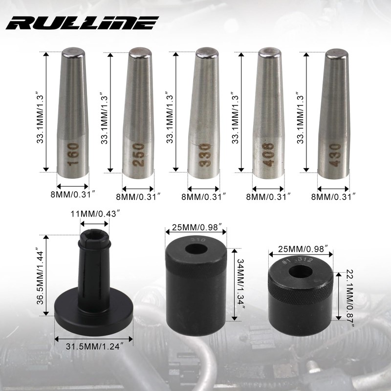 34720 Injector Seal Installer Kit 8Pcs，Compatible with Ford GM and