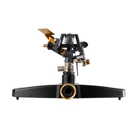 Lawn Pulsating Impact Sprinkler 300006, Medium Duty Decorative Metal Base Adjustable to 360 Degrees by New England Garden Tools
