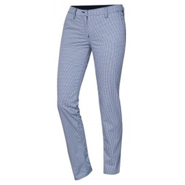 BP 1734-930-19-42l Women's Stretch Chinos, 215.00 g/m² Fabric Blend with Stretch, Blue and White Check, 42 L