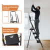 HBTower 4 Step Ladder with Handrails, 330 lbs Folding Step