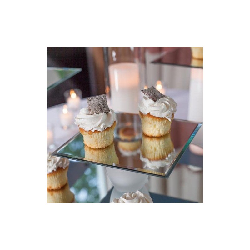 Eastland® 5" Square Beveled Centerpiece Table Mirror Set of 12