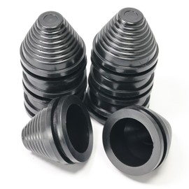 EASYEAH 1-3/16 in Rubber Grommets for Wiring, 1 in ID, Tower Shaped Grommet for Round Holes, Firewall Grommet Automotive, Wires Cables Protection for Metal Electric Box, 8 Pcs 25x30 mm, Black