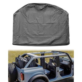 Upgraded Car Hard Top Storage Bag Fit for Ford Bronco 2021 2022 2023 4-Door, Portable Freedom Panel Storage Bag for Roof Panel Over Rear Row Seat, Rear Hardtop Organizer Bag 1Pc