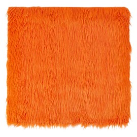 BENECREAT Orange Faux Mohair Fabric, 15.75x15.75 Inch, Solid Pattern, Polyester/100% Fabric, Swatch, Perfect for Cosplay, Craft, DIY Costumes & Decoration