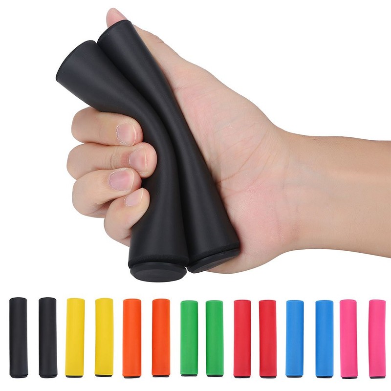 Bike Handlebar Grips, Soft Sponge Grips with End Cap for