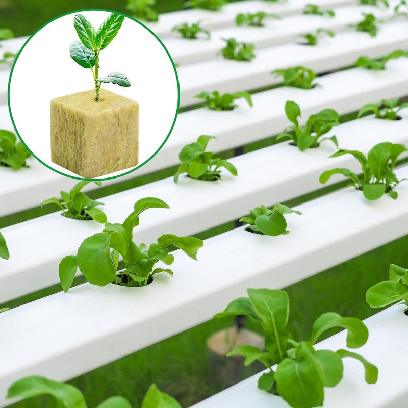 72Pcs Rockwool Grow Cubes - 1.5×1.2×1.2Inch Stonewool Starter Plugs for