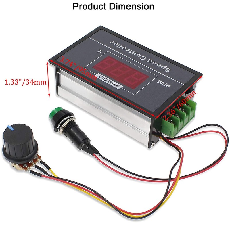 Greluma 1PC DC 6-60V 12V 24V 36V 48V 30A Adjustable