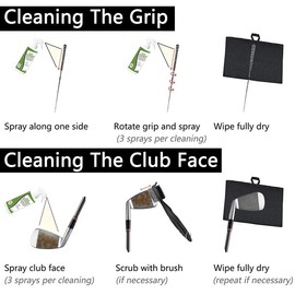 FINGER TEN Golf Club Cleaning Kit for Golf Iron Club Portable Polishing Solution (1 Pack Polishing Solution)