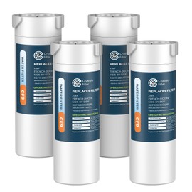 Crystala Filters XWF Water Filter, Compatible with GE XWF Refrigerator Water Filter, 4 Pack (Not XWFE)