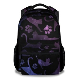 COOPASIA Cat Backpack for Girls Boys, 16" Cat Theme Bookbag with Durable, Adjustable Straps, Lightweight, School Bag with Large Capacity