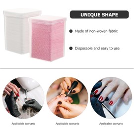 CLISPEED de Toallitas sin Pelusa Tela No Tejida para Extensiones de Pestañas 2 Cajas y Limpieza de Uñas Ideales para Uso en Salón Profesional Casa
