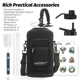 1 Gallon Water Bottle Insulated(Cold for 48 Hrs),BPA Free&Leak Proof,128oz Stainless Steel Water Jug,Large Water Bottle with Straw Spout Lids for Gym,Hiking,Camping&Travel,Gradient Blue