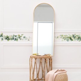 RoyoLam Green Leaves Vines Wall Decals Removable Plant Vinyl Stickers for Bedroom Living Room and Bathroom Botanical Decor Peel and Stick Wall Art