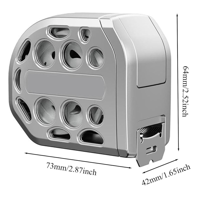 Stainless Steel Measuring Tape, Waterproof Hollow Retractable Tape,Double Sided Scale,
