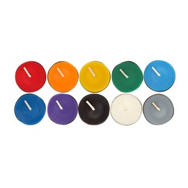 Mega Candles 50 pcs Unscented Assorted Colors Tea Lights Candle, Great for Casting Chimes, Chakra, Rituals, Spells, Vigil, Witchcraft, Wiccan Supplies, Vibrant Fun Colors