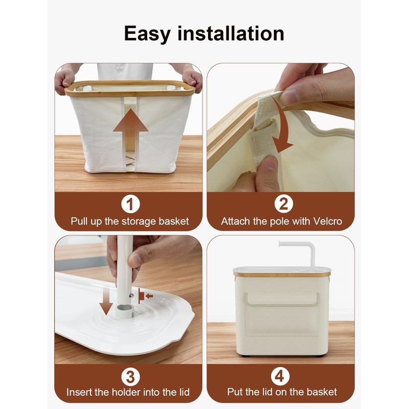 Toilet Paper Storage Basket Holder Holds 9-12 +1 Rolls Elegant