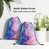 Marble Printed Gymnastics Grip Bag Golden Foil Drawstring Bag Blue