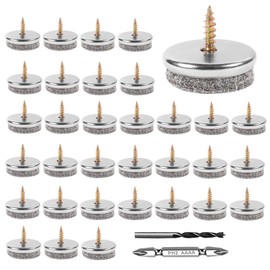 Pack of 32 Felt Gliders with Screw Diameter 28 mm Furniture Gliders with Drill and Bit Furniture Felt Pads Furniture Gliders Chair Gliders Felt Floor Protection for Laminate Chairs Parquet Sofa