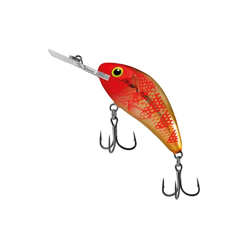 Salmo Rattlin Hornet Floating Wobbler, Salmo Colours: Golden Red Head,
