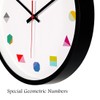 Topkey Wall Clock 12 Inch Silent Non Ticking Geometric Numbers