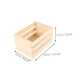 DOITOOL 3pcs Mini Wooden Crates for Dollhouse Accessories Stylish Durable Miniature Fruit Baskets for Creative Play for Tiny House Decorations and Craft Projects