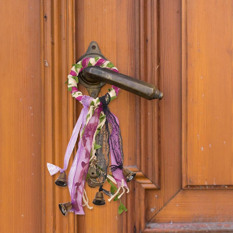 FREEBLOSS 4 Set Witch Bells DIY Kit for Door Knob