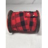 Martha Stewart HOLIDAY SPOOL DECORATIVE RIBBON RED BLACK BUFFALO PLAID