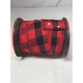 Martha Stewart HOLIDAY SPOOL DECORATIVE RIBBON RED BLACK BUFFALO PLAID CHECK NWT