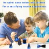 REYOK 3PCS Blue Impossible Cone Pyramid,Spiral Cone Fidget Toy,3D Printed
