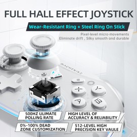 Machenike G5 Pro Wireless Gaming Controller for Windows PC,Switch,IOS&Android,PC Controller Hall Effect Joystick?Triggers/Gyroscope,RGB Lights (Black) [video game]