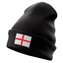 Purple Print House England Embroidered Beanie Hat Winter Accessory English 1871 Emblem Rugby Country Him Her, One Size, Red