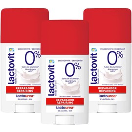 Desodorante barra Lactovit Lactourea para piel seca – 3×60 ml, 24 h de protección