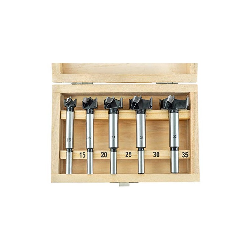 ENT 5-Piece HW Forstner Bit Set - Diameter 15 /