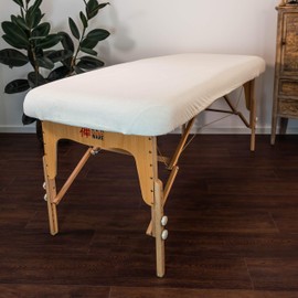 Zen Fitted Cover for Massage Table - Soft Terry Towelling Massage Table Cover - Skin-friendly Lounger Cover - Washable Fitted Sheet - Premium Cover Cream