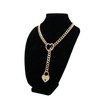 ADEMISHIA Women Slip Chian Necklace With Padlock, Punk Gothic Gold