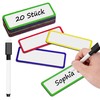 Meetory Magnetic Strips Writeable, 20 Wipe-Clean Magnetic Signs, Universal Whiteboard
