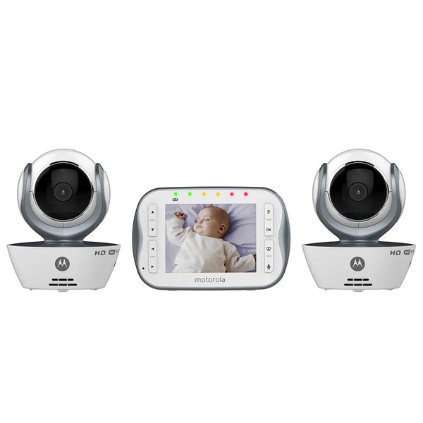 Motorola WiFi 3.5 Inch Video Baby Monitor Connect, Silver, Two