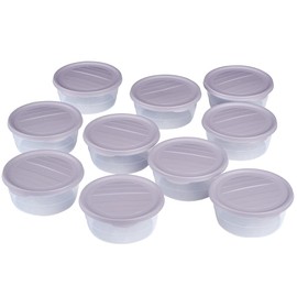 RoyalFay Piccolo Pizza Ball Box with Lid Soft Purple Pizza Dough Bales Ingredient Container Fermentation Box Made in the EU Pack of 10