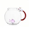 Ichendorf Tabby Cat Jug Pink Fish & White Cat with