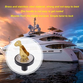 Brass Snap Plug, Boat Brass Drain Plug, 19mm Compression Drain Plug Brass Screw Type Rubber Seal Boat Yacht Marine Accessories(3/8 inch (2974B1))
