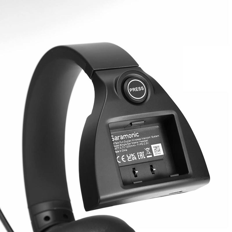 Saramonic WiTalk-SMH | Single-Ear Wireless Intercom Master Headset for The