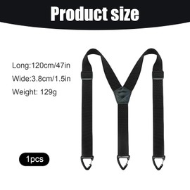 AYNKH Braces for Men Extra Strong Y Shape Wide 3.8 cm with 3 Triangular Lobster Clasp Adjustable and Elastic One Size Braces for Men and Women