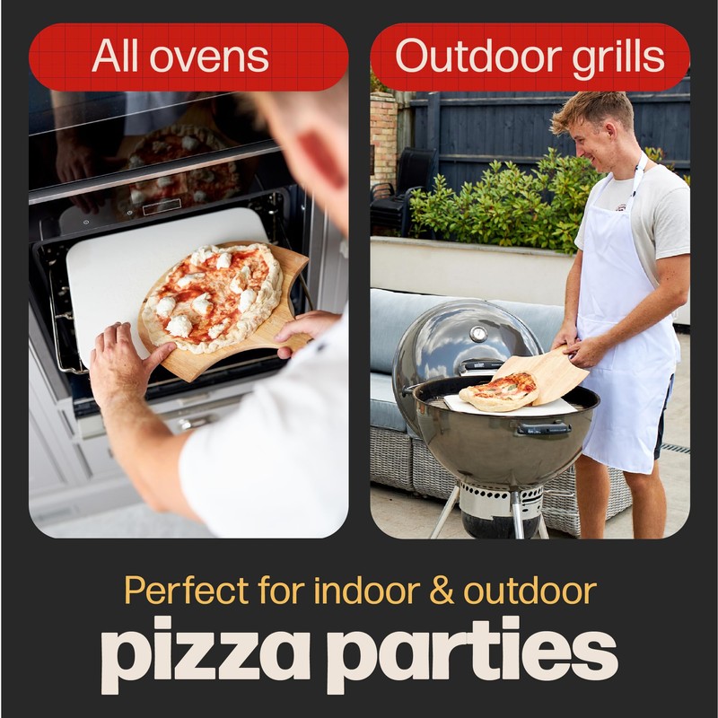 HANS GRILL PIZZA STONE | Rectangular Pizza Stone For Oven