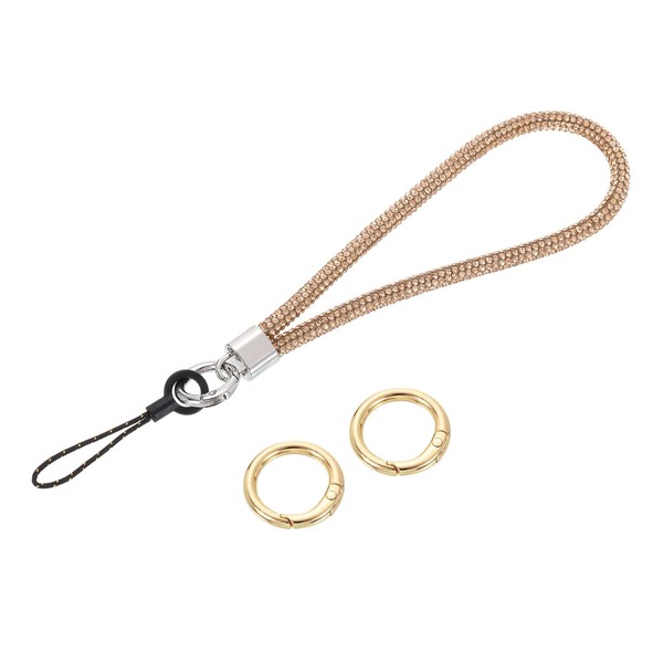 sourcing map Bling Wristlet Lanyard, 5.3" Rhinestone Keychain Strap for