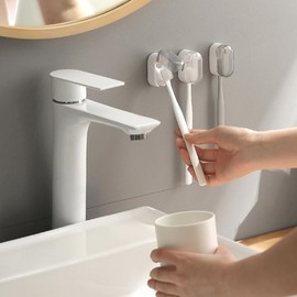 FDKYOEK 4 PCS Tooth Brush Cover Cap, Travel Toothbrush Head Cover, Wall Mounted Tooth Brush Protector Case, Portable Toothbrush Caps for Travel, Camping, Bathroom, School